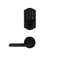 Matte Black Single Cylinder Deadbolt with Lever Combo Pack N5483