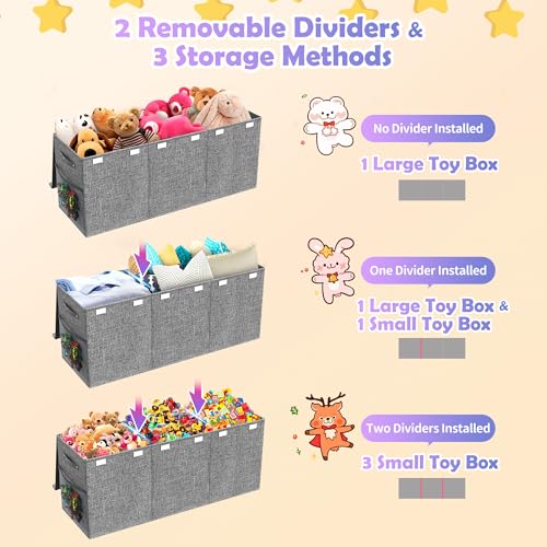Extra Large Collapsible Toy Chest, Gray M781362