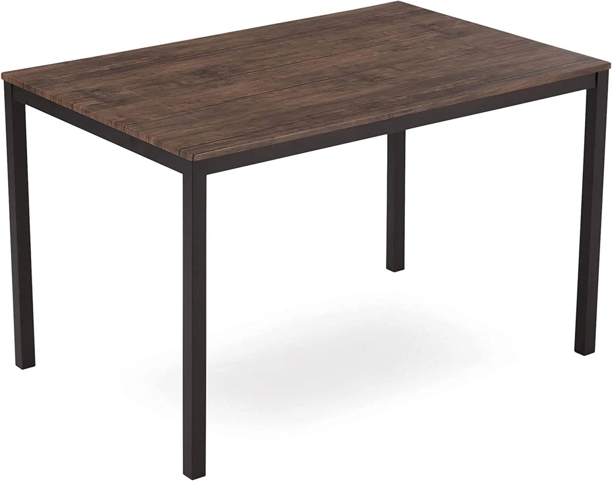 5 Piece Industrial Style Dining Table and Chairs Set Brown/Black H42507