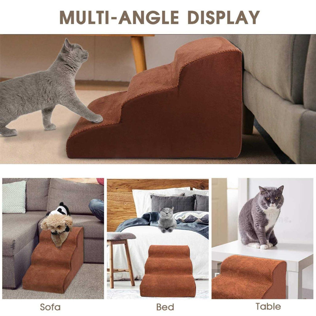3 Tiers Non-Slip High Density Foam Dog Steps T8041