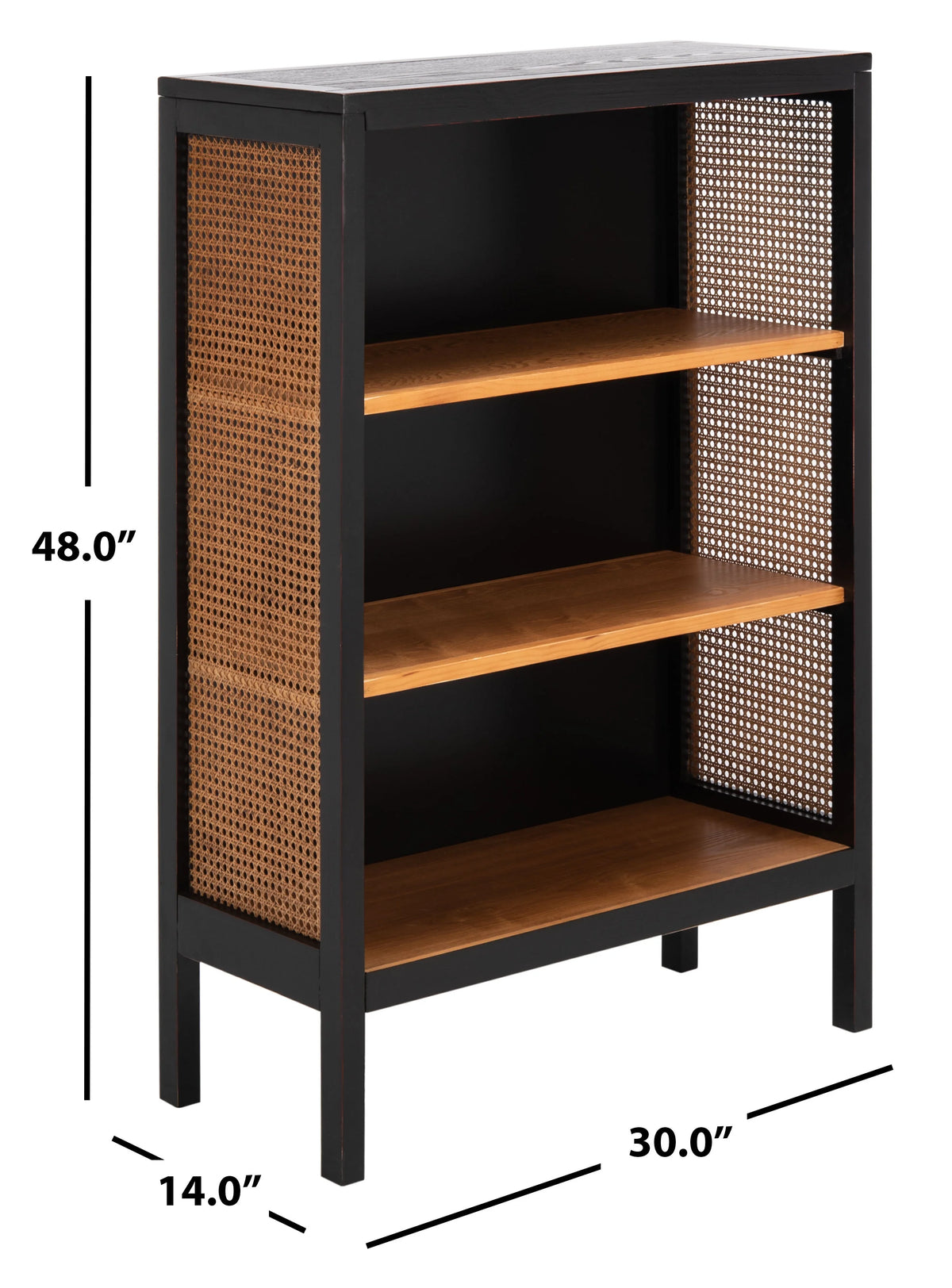 Black 3 Shelf Wood Etagere E871030