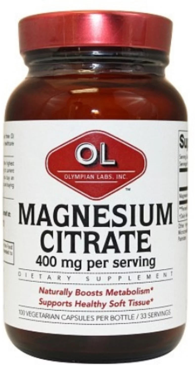 Magnesium Citrate Vegetarian Capsules 400 mg 4 Pack J519