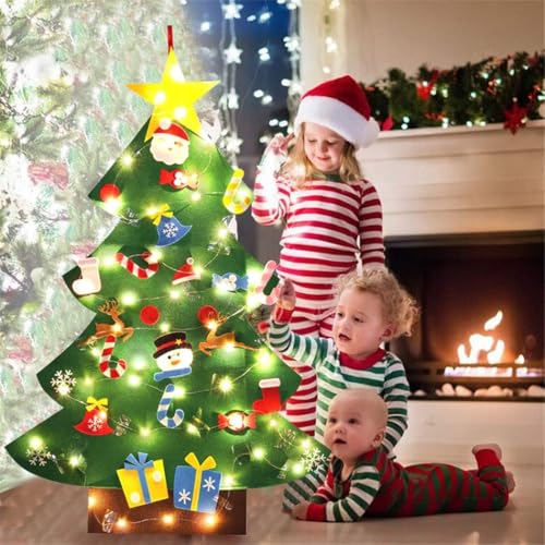 Felt Christmas Tree 26Pcs 3.2ft Wall Hanging T43673