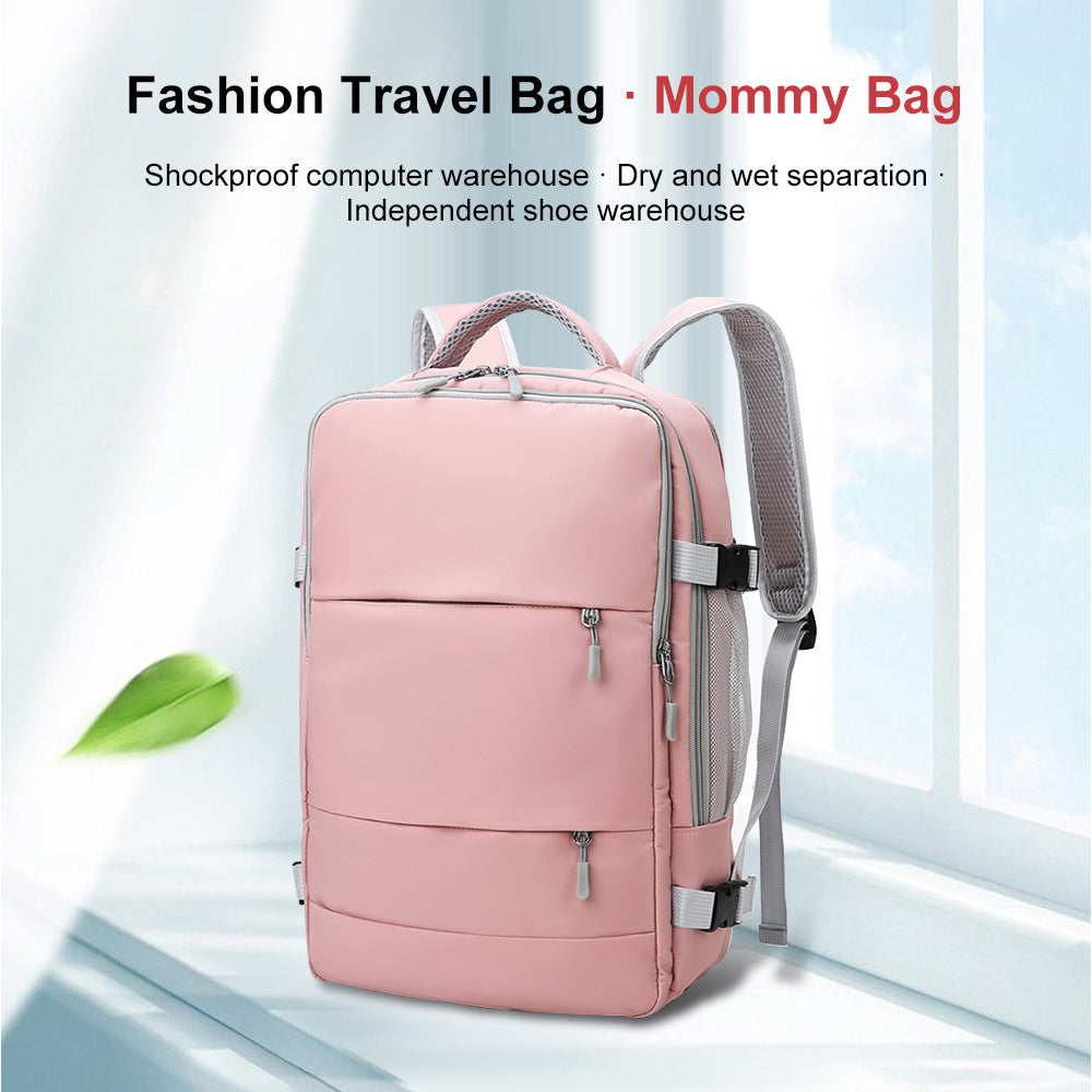 Outdoor Hiking Bag Travel Laptop Backpack with USB Charging Port Water Resistant Daypack J22525