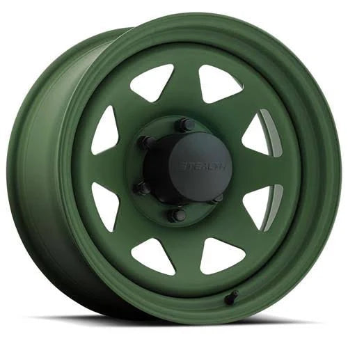 15x7 6x139.70mm 6x5.5 inch 8-Spoke Camo Green Wheels T142