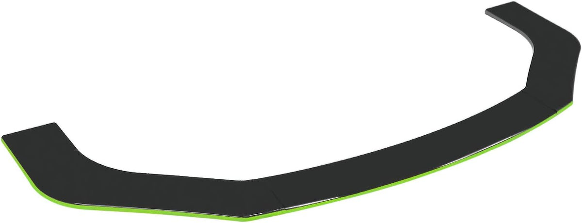 Black+Green Front Bumper Lip Splitters Winglets Canards V9807