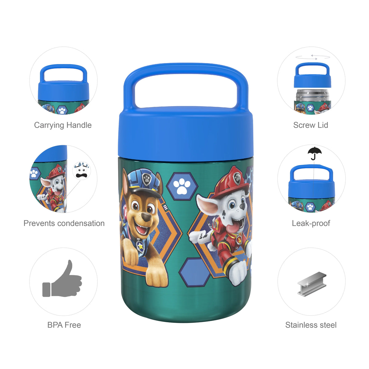 12 oz Kids Travel Food Jar Stainless Steel Vacuum Insulated C5175