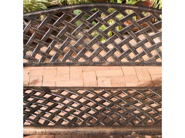 Antique Copper Cast Aluminum Bench M821