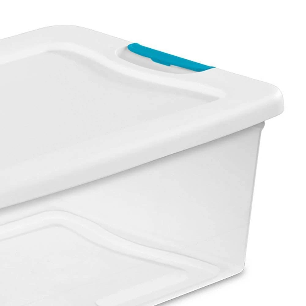 15-Qt. Clear Stackable Latching Storage Box Container (96 Pack) Y82303