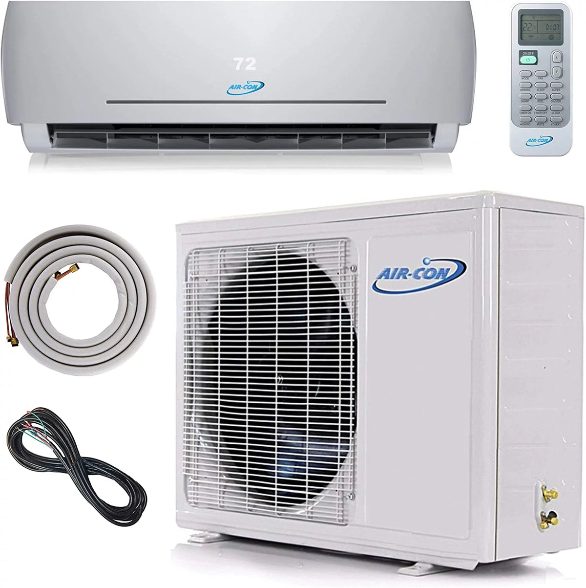 12,000 BTU 220V 21 SEER2 Ductless Mini Split Air Conditioner and Heat Pump W1193