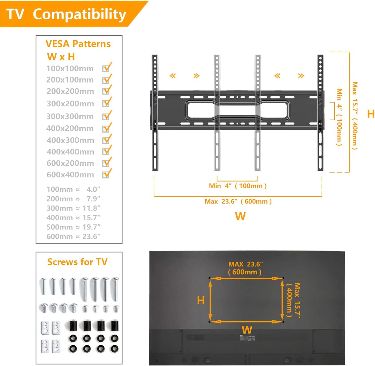 Tall Rolling Floor TV Stand with Lockable Caster Wheels and Shelves, Black A726613