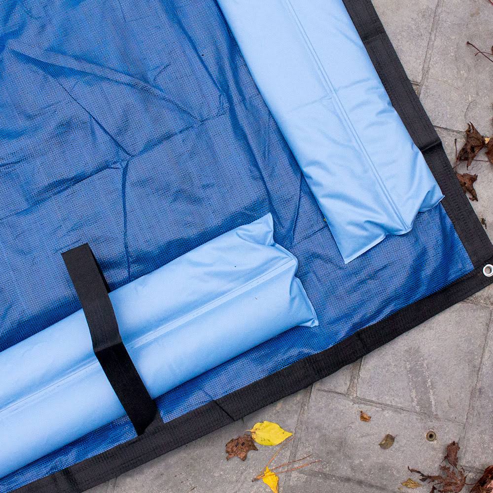 Blue/Black Rectangular Winter Pool Cover O83938