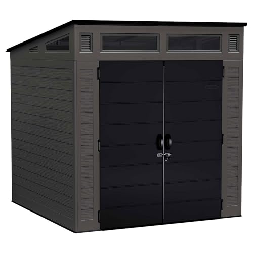 200 cu. ft. Peppercorn Resin Plastic Outdoor Storage Shed O5053