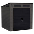 200 cu. ft. Peppercorn Resin Plastic Outdoor Storage Shed O5053