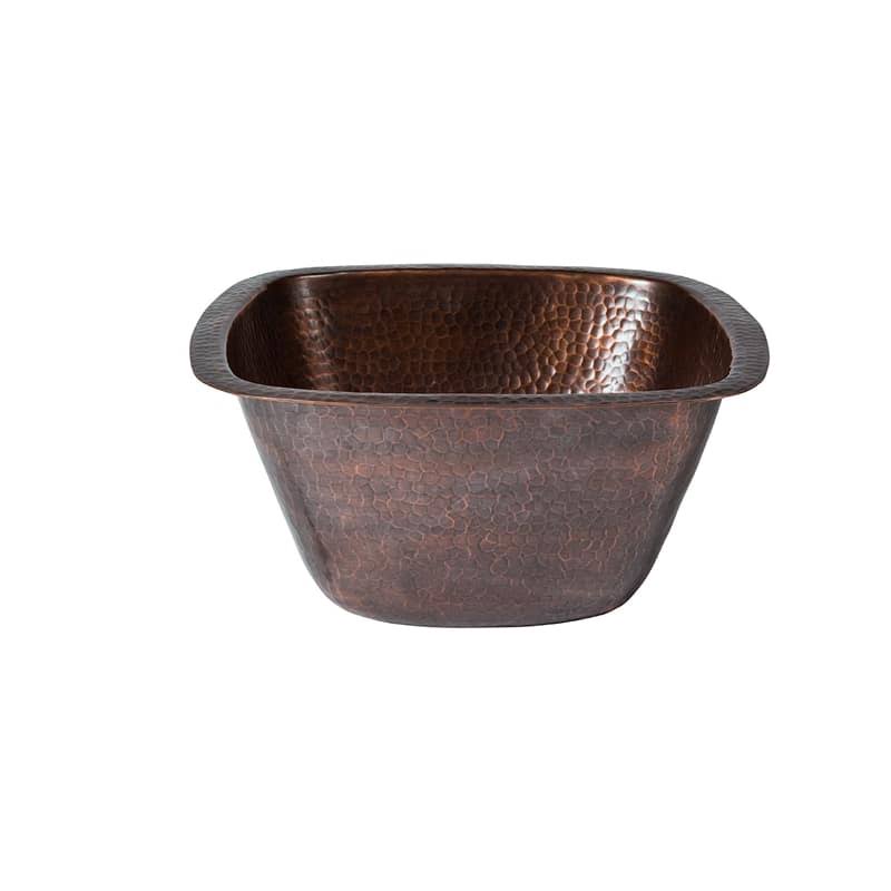 Antique Copper Solid Hand Hammered Copper 16-inch Diameter Round Bar Sink C3525