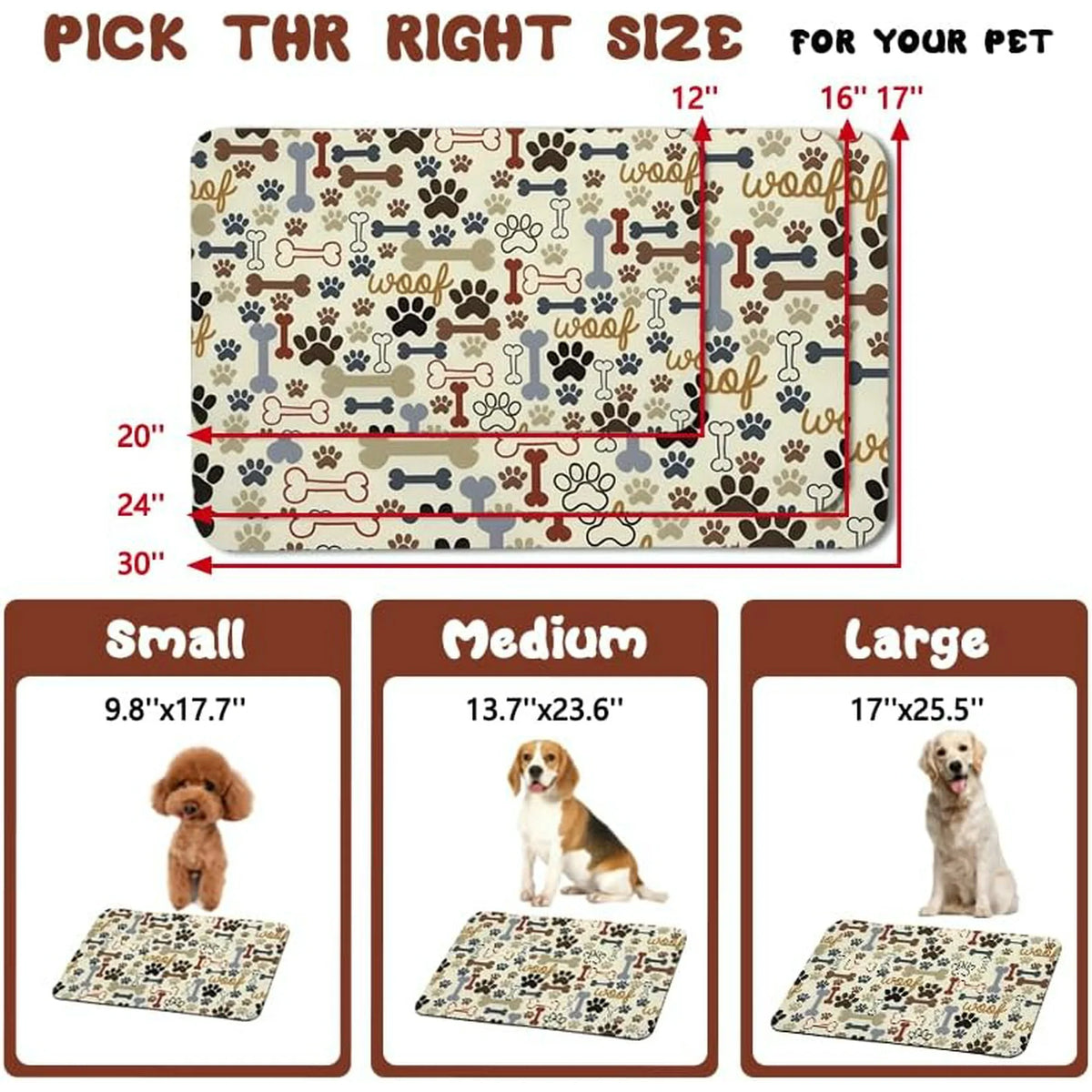 Waterproof Absorbent Dog Food Mat R9629