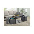 3 Piece Wood Grain Coffee Table Set X315862