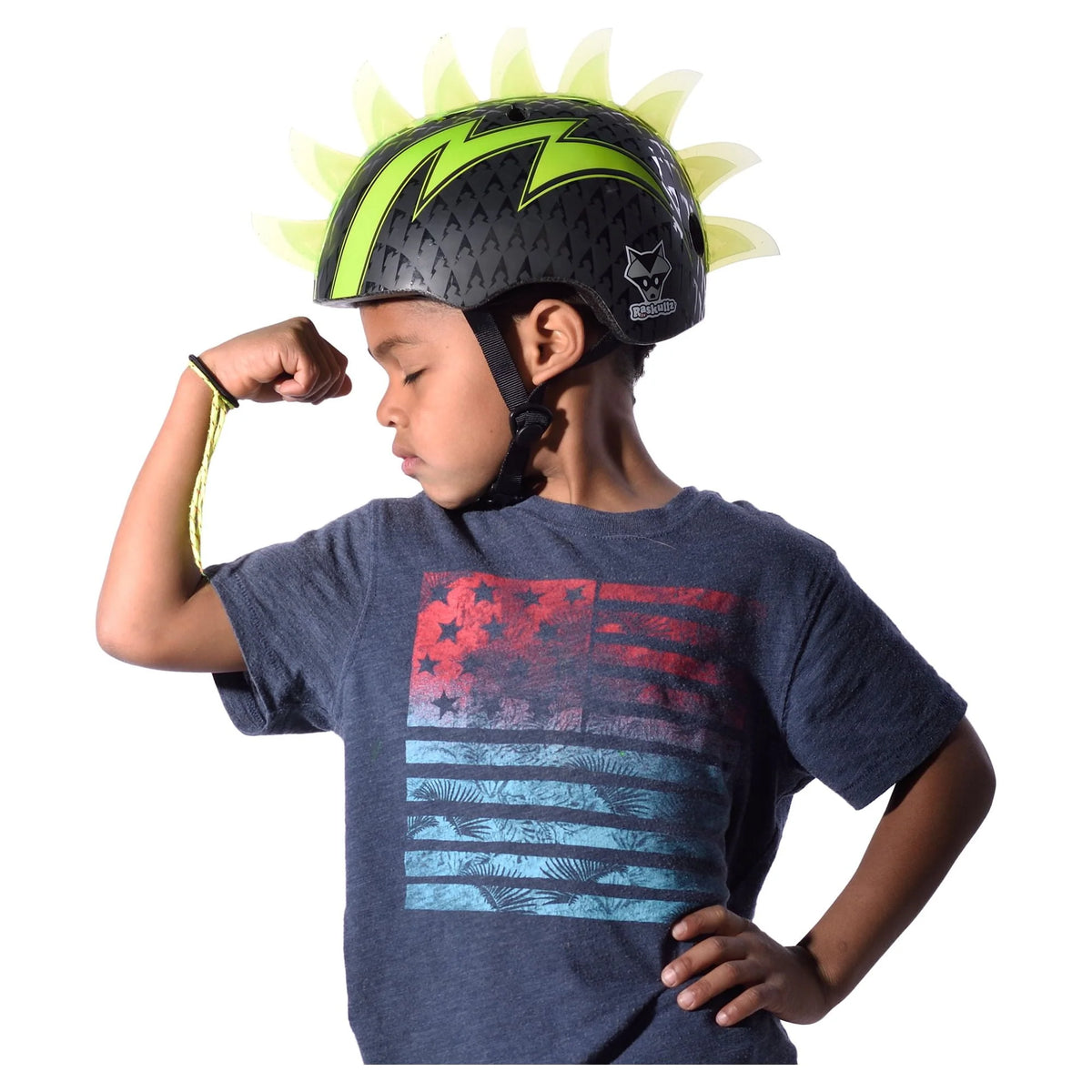 Green Bike Helmet Child 5+ 50-54cm K357