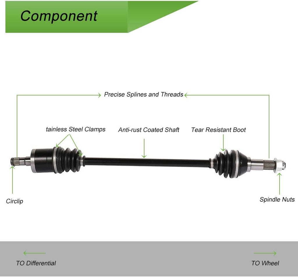 CV Axle Drive Shaft Assembly Pack of 2 N323966