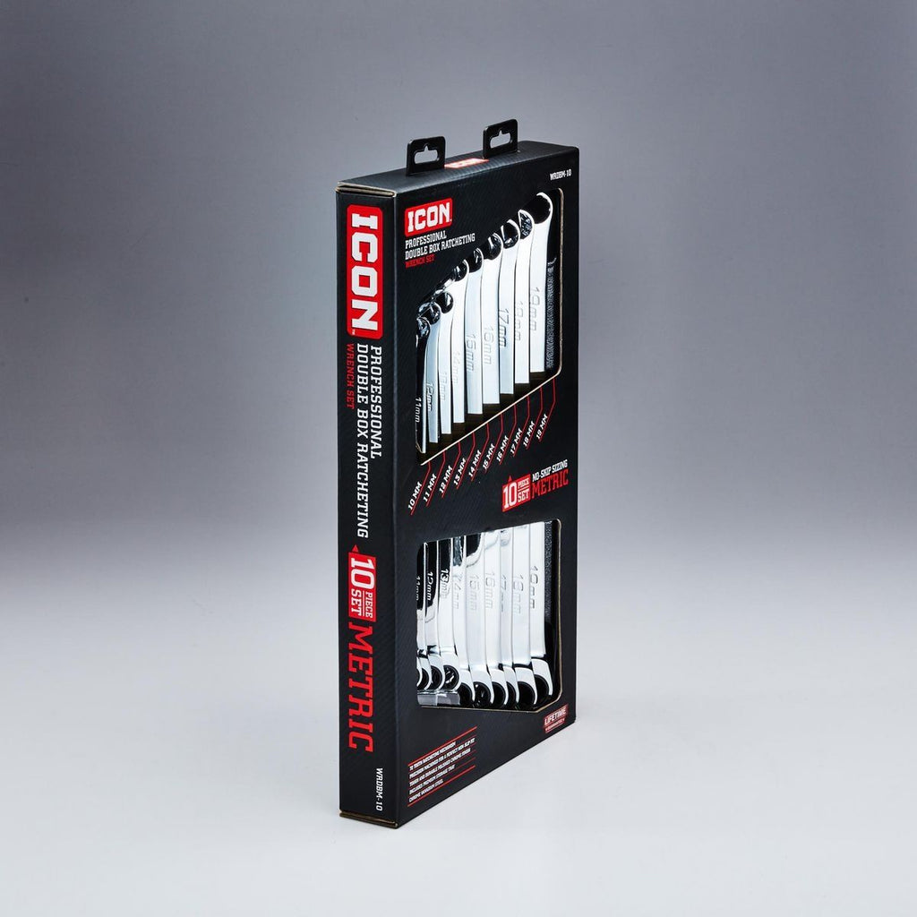 10 Piece Metric Double Box Ratcheting Wrench W42660