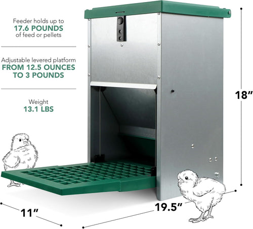 17.6 lb. Capacity Automatic Chicken Feeder O518842