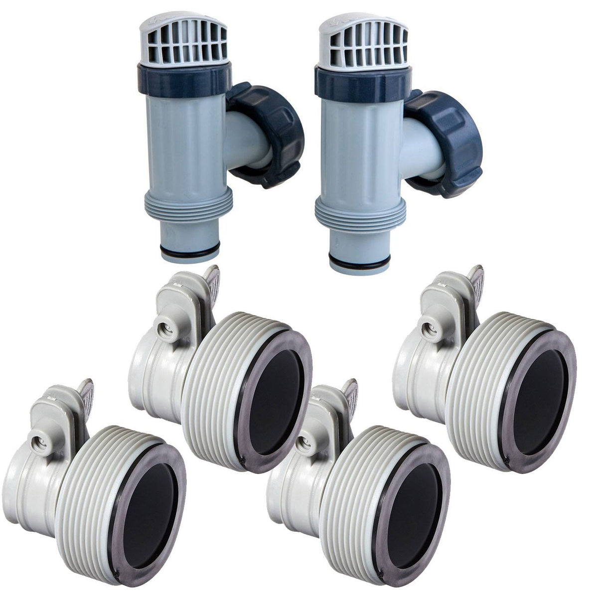 Above Ground Plunger Valves with Gaskets & Nuts + Hose Adapters H7561