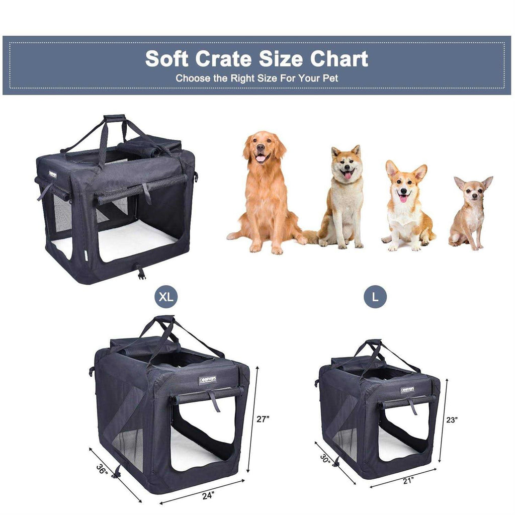 Collapsible Soft-Sided Dog Crate Q63313