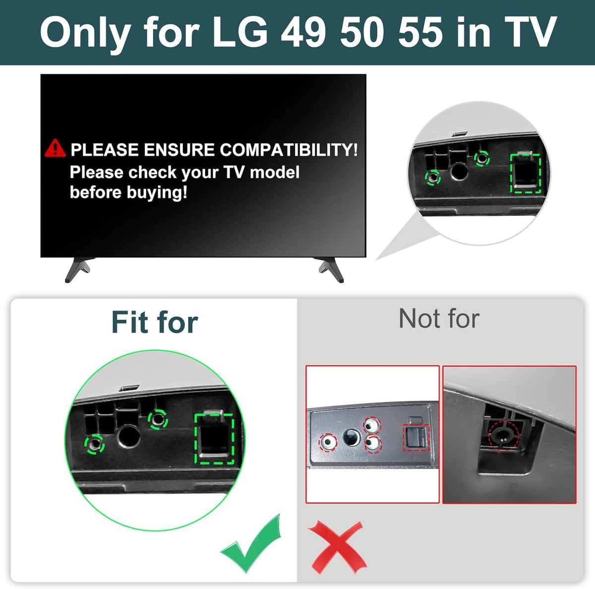 TV Legs Replacement Base for 49 50 55 Inch TV U56031