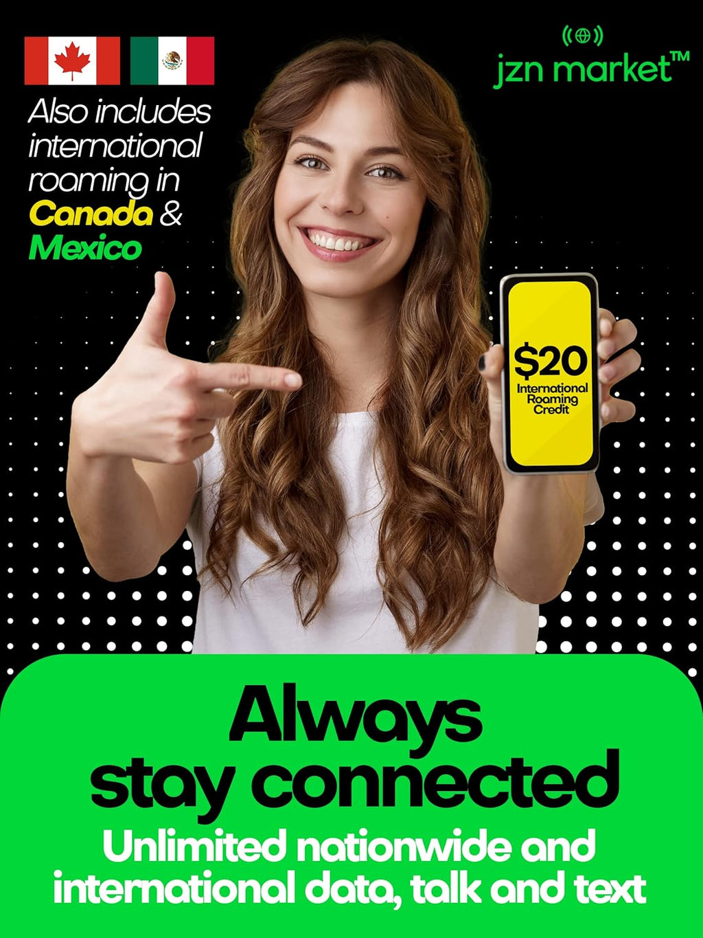SIM Card with Unlimited 4G LTE/5G Data Coverage with Hotspot, International Talk & Text (120-Day Plan) Q7880