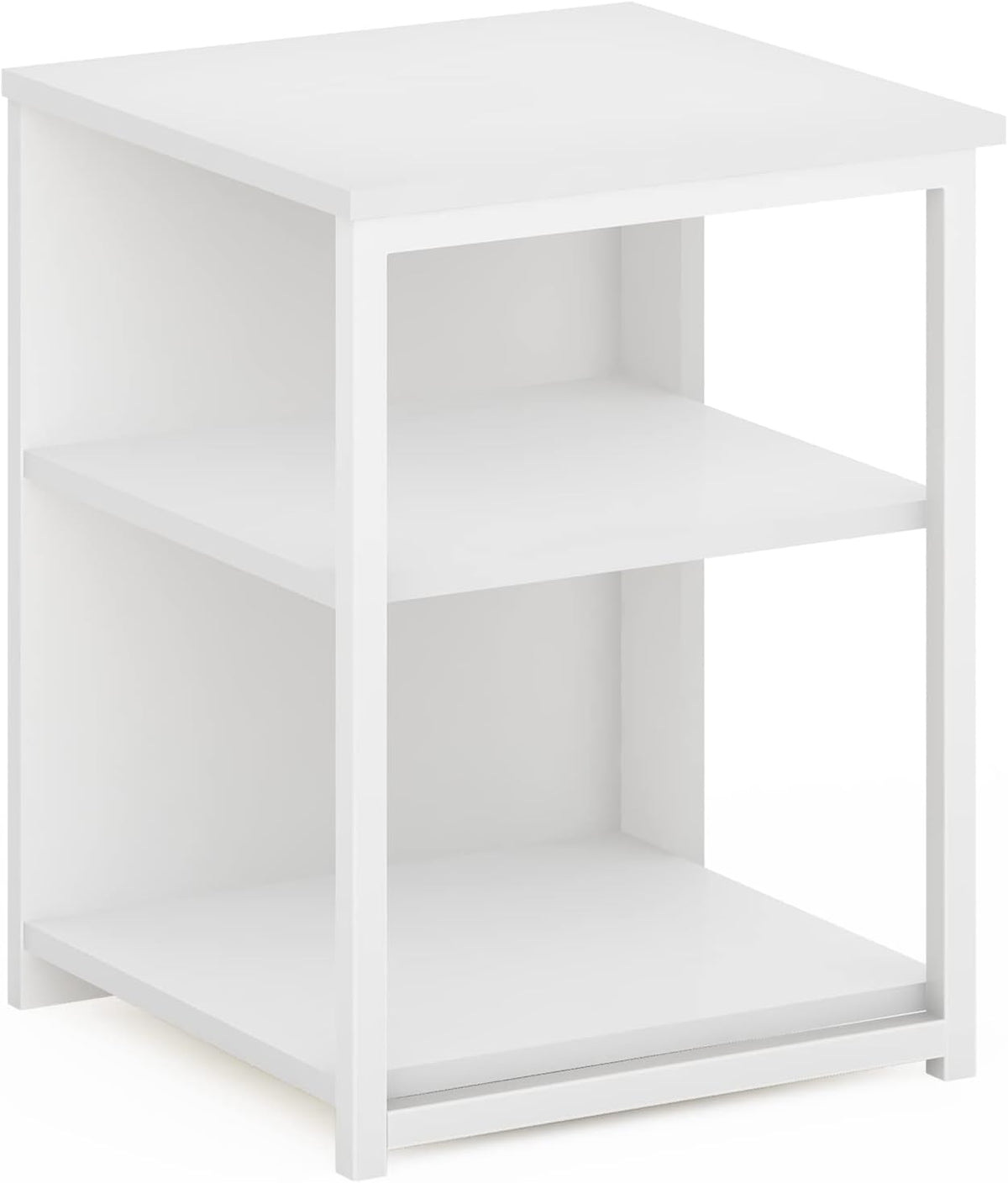 Solid White End Sofa Side Table with Metal Frame L615494