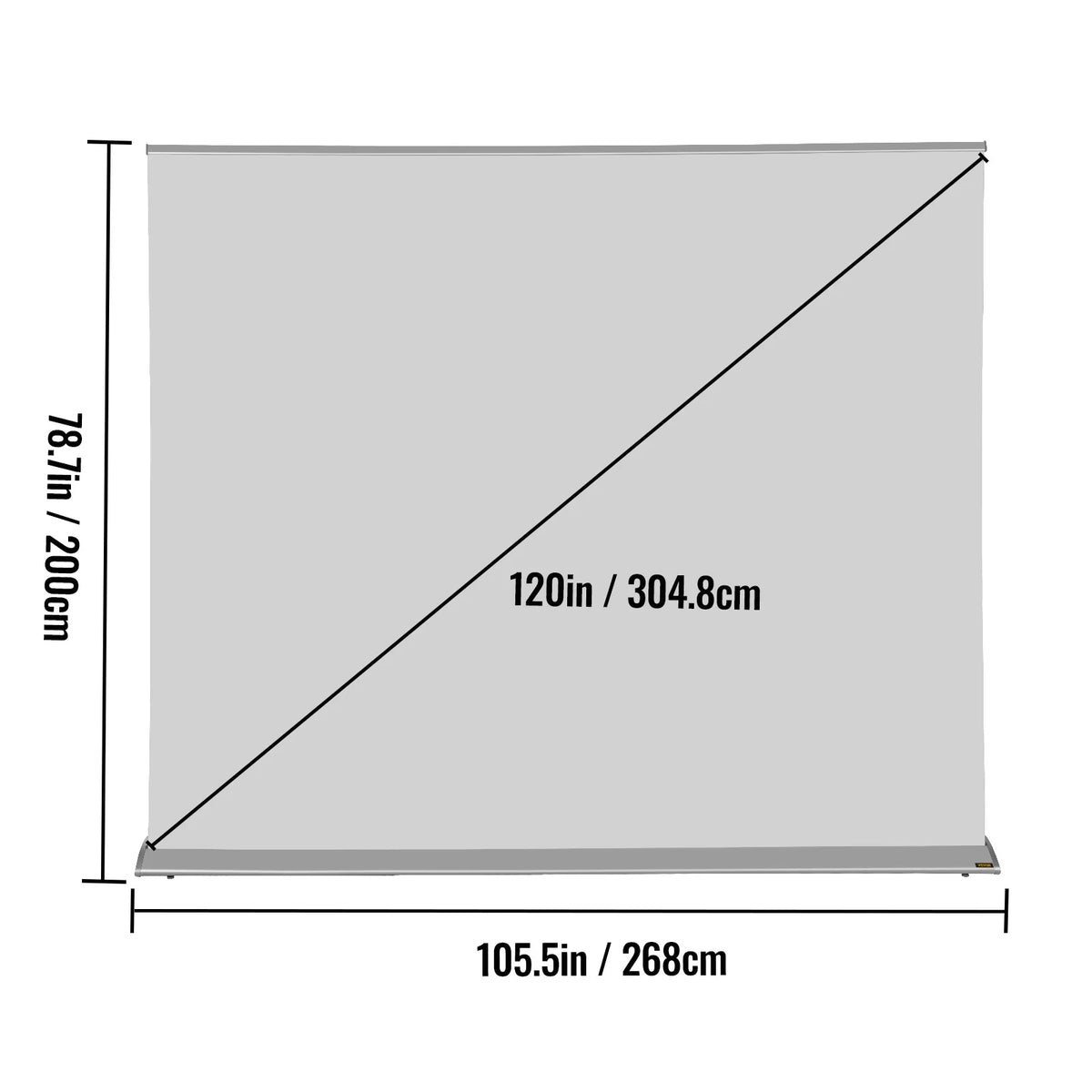120" 16:9 Manual Pull Up Projector Screen D6066