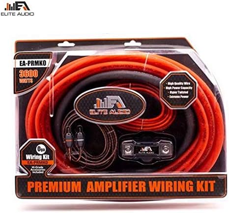 0 Gauge CCA Amplifier Wiring Kit with 20 feet 0 AWG and 2-Channel RCA Interconnects C609