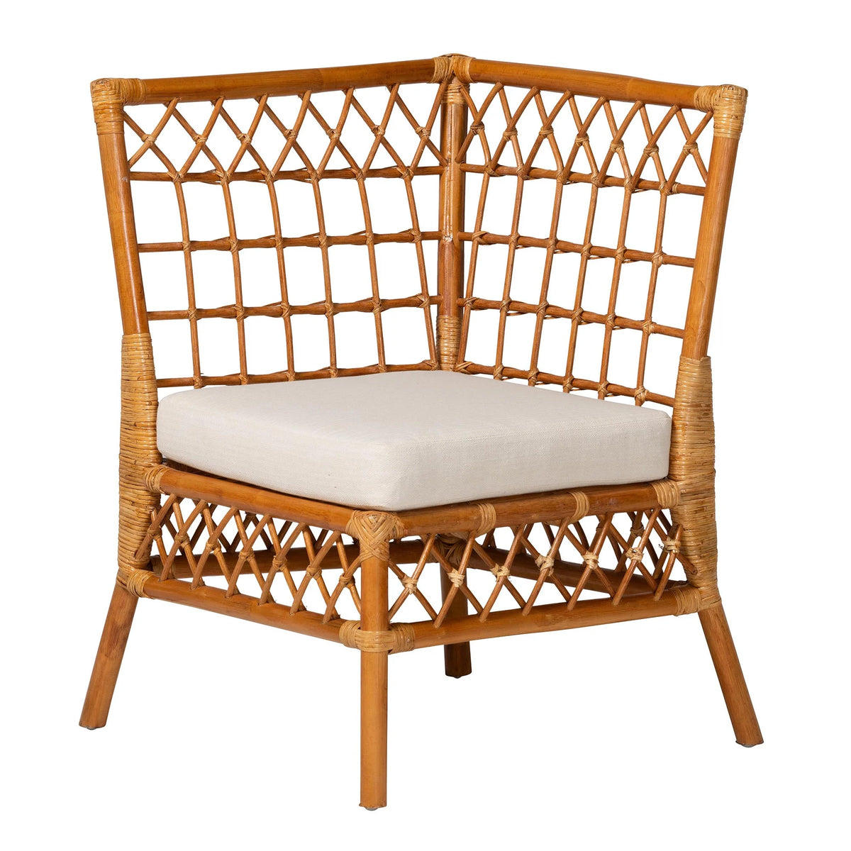 Honey Rattan 4-Piece Dining Nook Set U620781