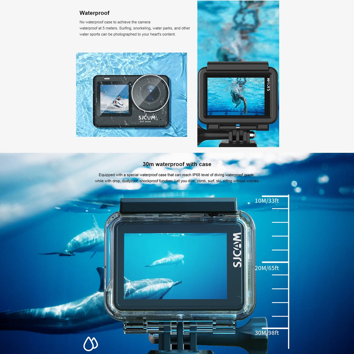 20MP Waterproof Dual Screen Action Camera S7601
