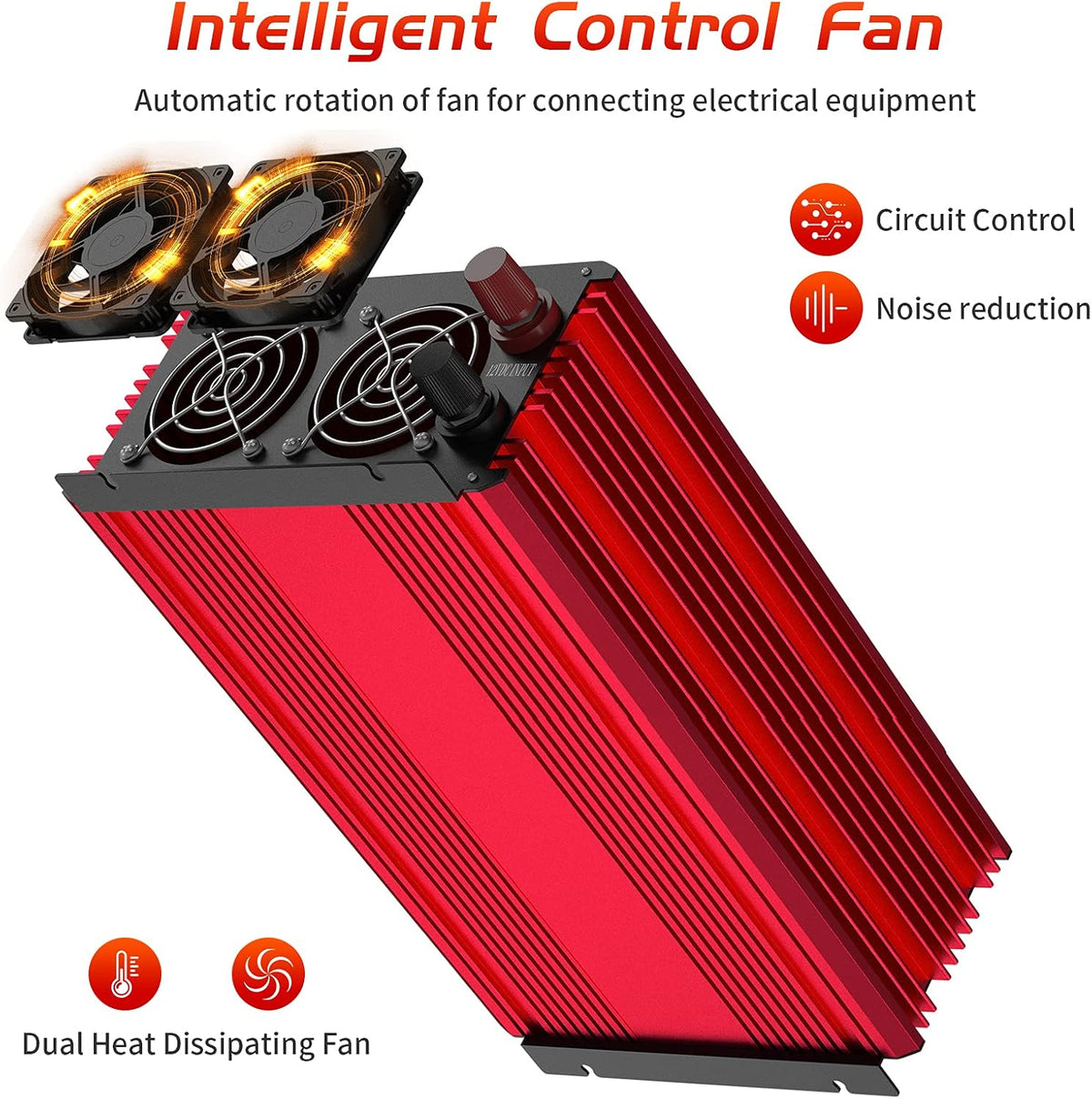 2000 Watt Power Inverter with USB Ports and AC Outlets W6199