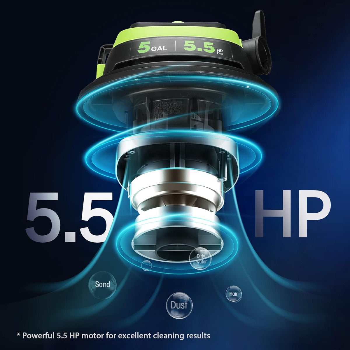 5.5 Peak HP Wet/Dry Shop Vacuum with HEPA Filter L127007
