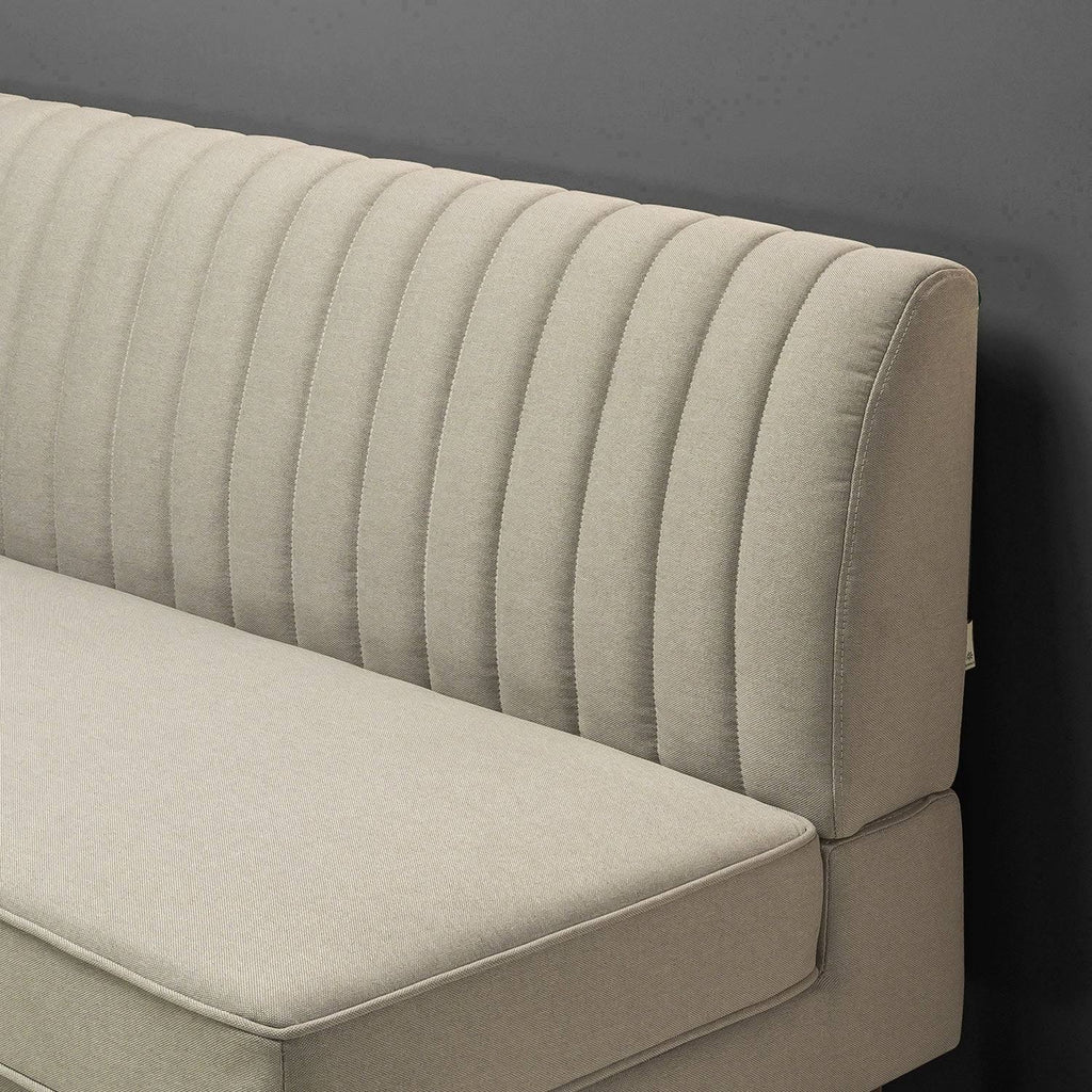 Beige Armless Loveseat W200