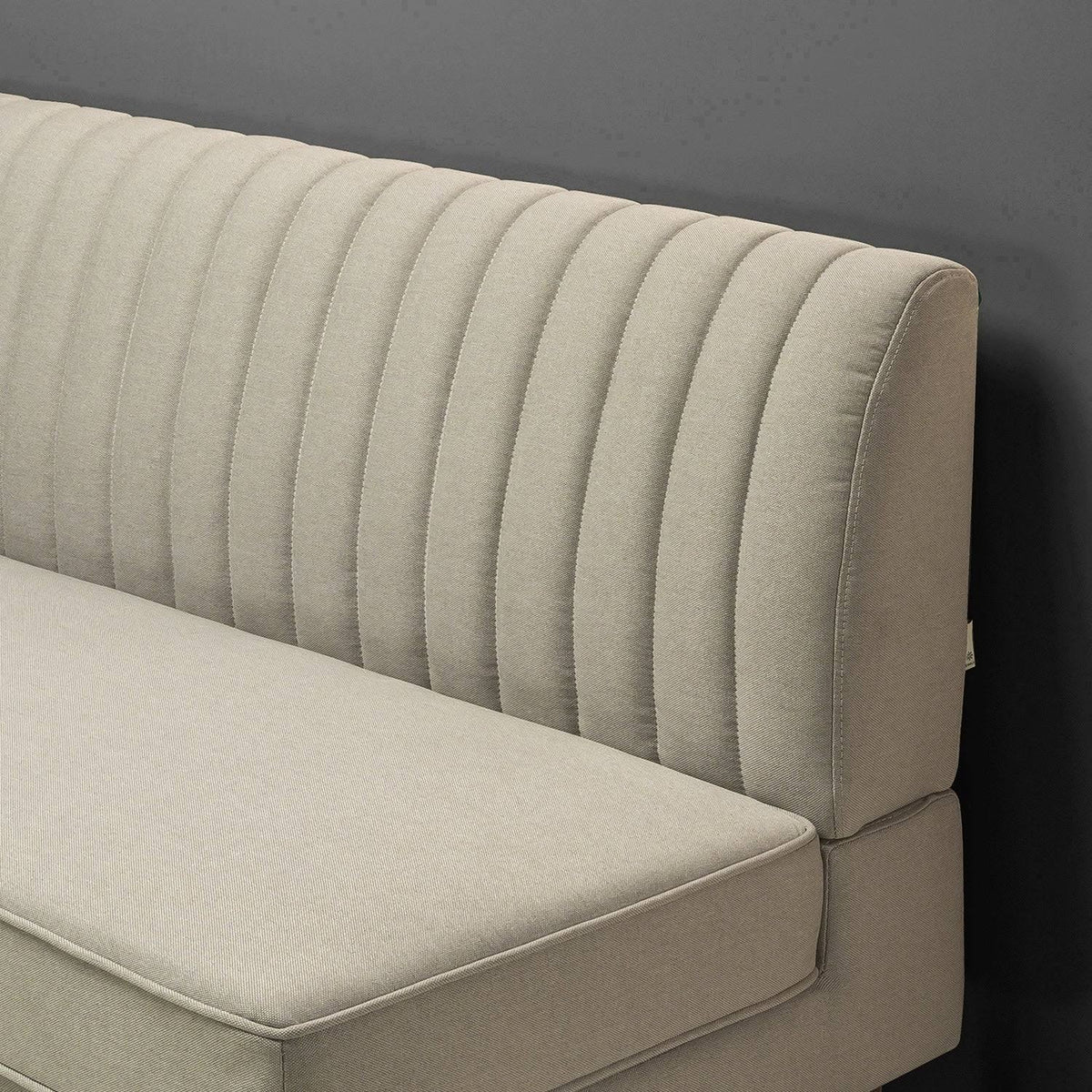 Beige Armless Loveseat W200
