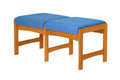 Wooden Double Bench in Medium Oak Finish X495