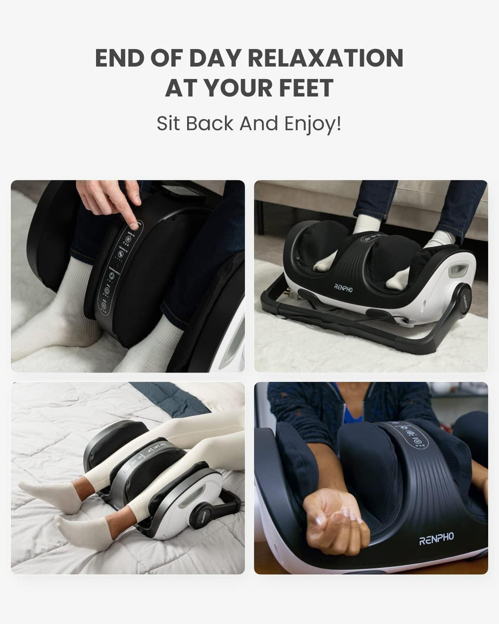 Shiatsu Foot and Calf Massager with Heat and Remote D97157