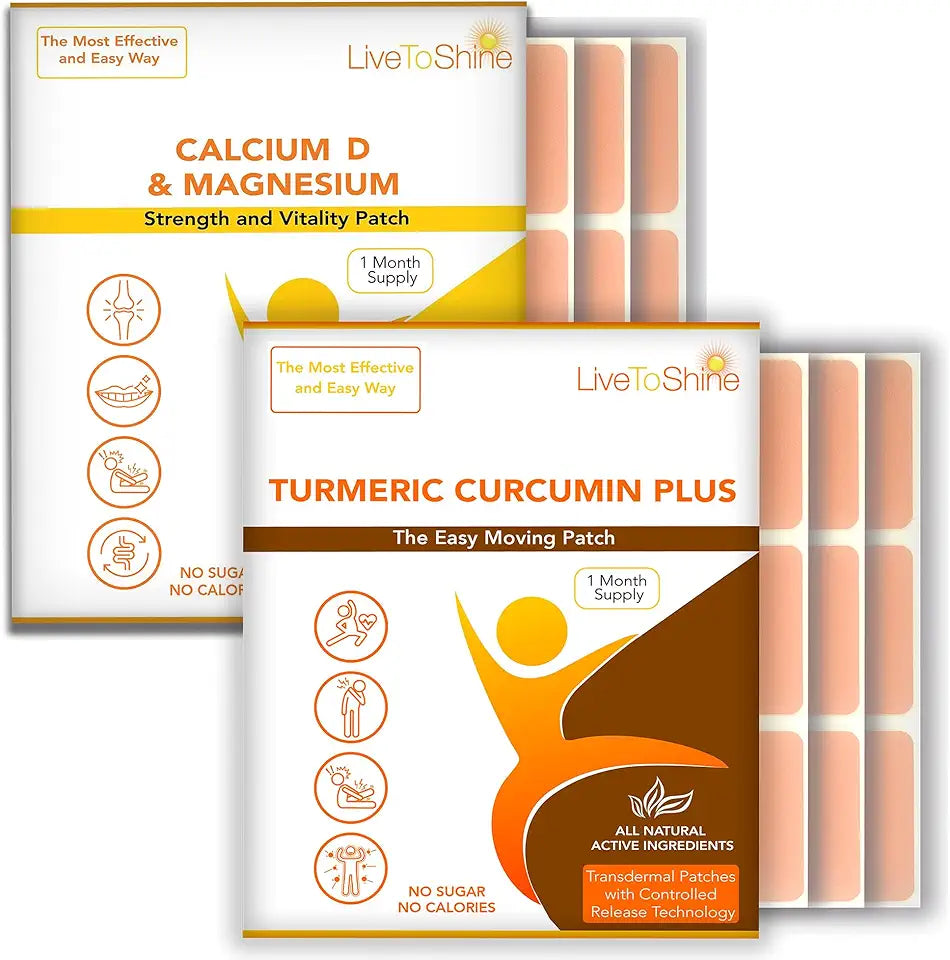Turmeric Curcumin and Calcium Magnesium Patch Bundle U584