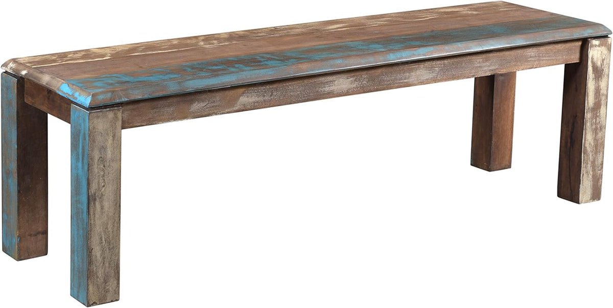 Brown Sheesham Wood Live Edge Bench S982392