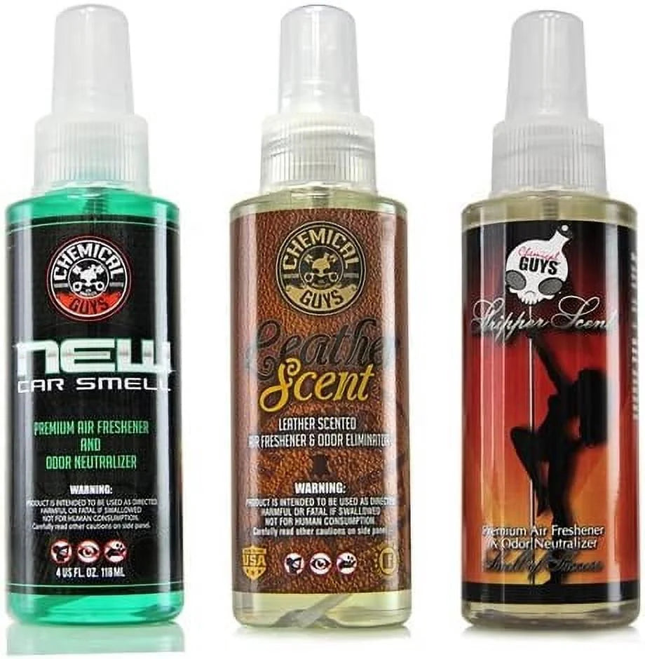 New Car Scent, Leather Scent & Signature Stripper Scent Air Freshener Kit (3) 4 oz. Bottles L36153