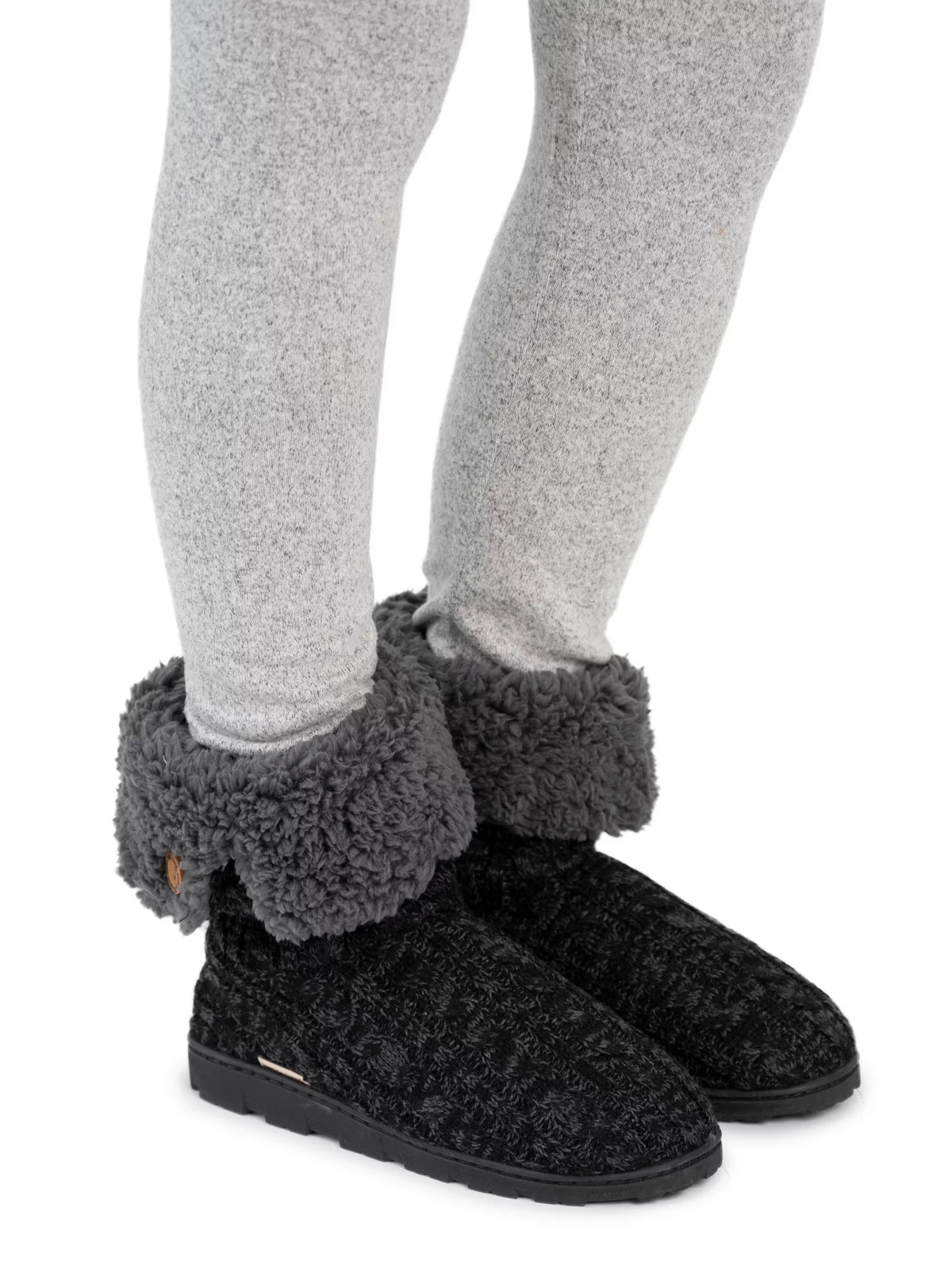 Tall Knit Foldover Slipper Boot R188