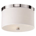 White and Nickel Round Flush Mount U314938