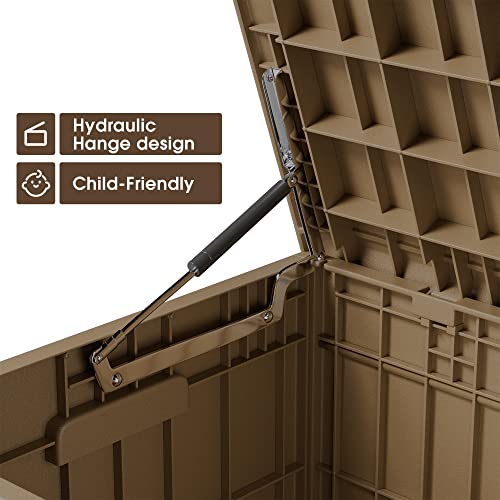 31 Gallon Black Outdoor Storage Box Q819