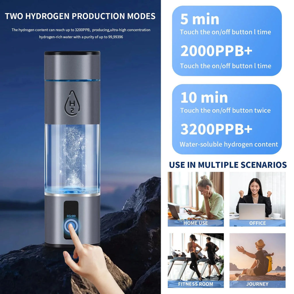 Hydrogen Water Bottle with LED Display J110481
