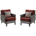 Red Woven Arm Chairs - Set of 2 V51464