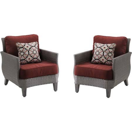 Red Woven Arm Chairs - Set of 2 V51464