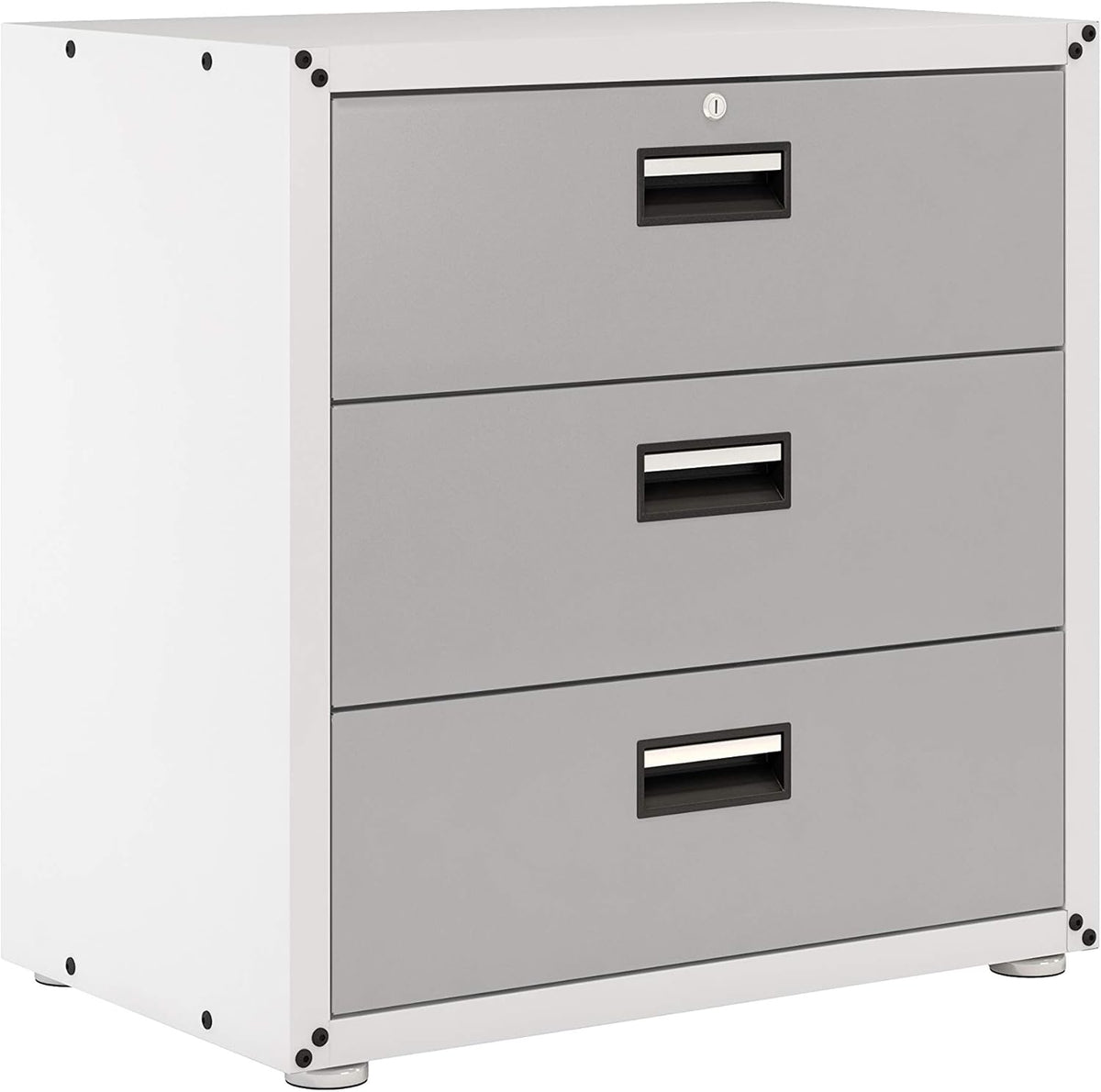 White 3 Drawers Steel Cabinet C49381